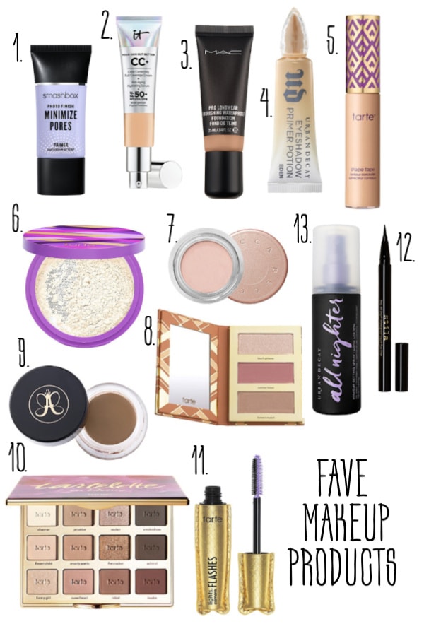fave must have daily makeup products